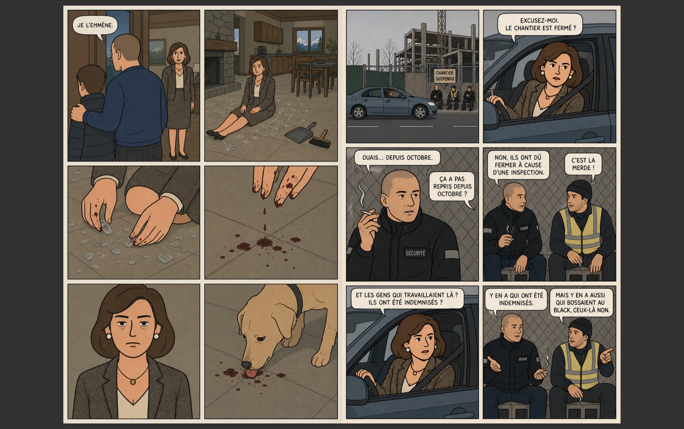 Planche de roman graphique