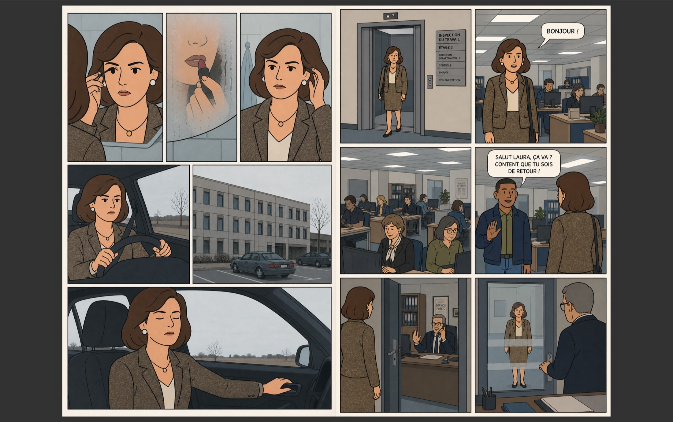 Planche de roman graphique